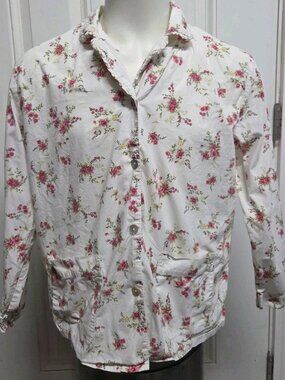 Victoria Secret Womens Pajama Shirt Size Large Floral